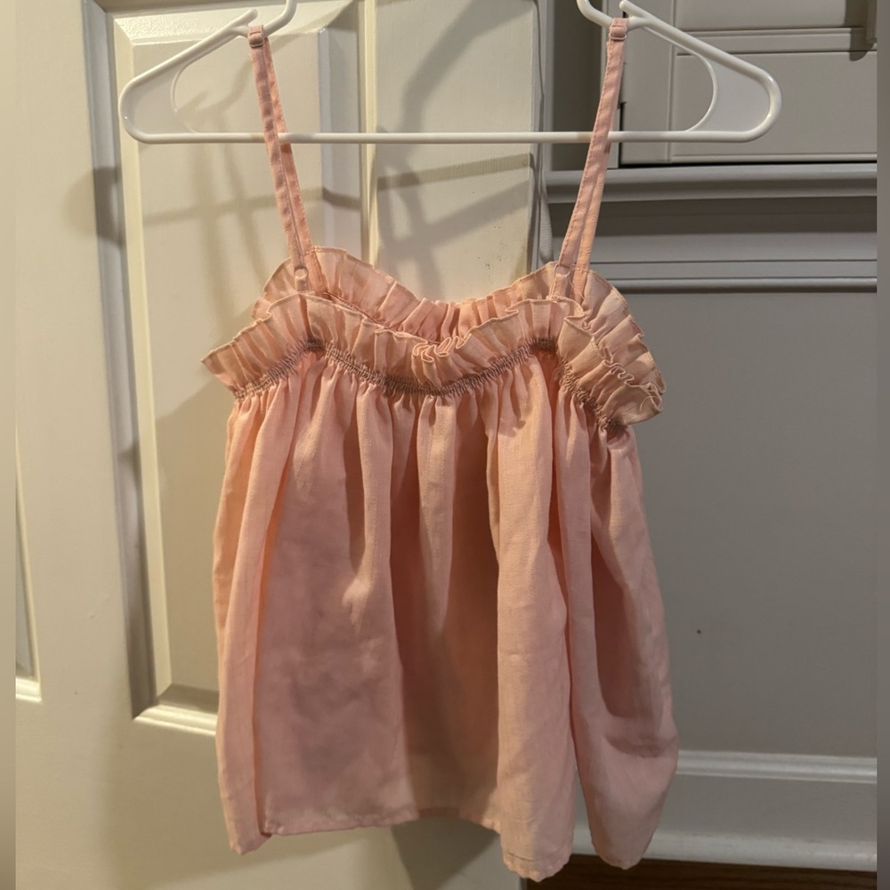 Impecable Pig Pink Ruffled Top - Picture 2 of 3